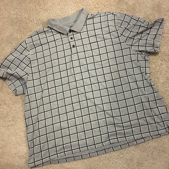 Computer Geek Graph Paper Button Down Polo Shirt - Picture 10 of 13